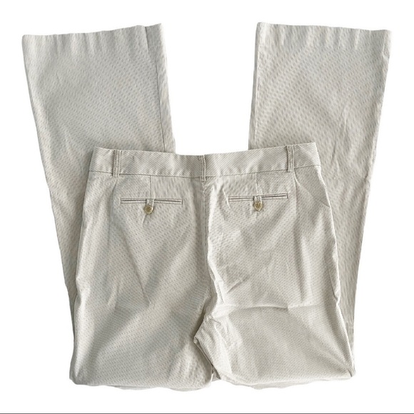 Ann Taylor Womans‎ Striped Ivory Mid Rise Casual Cotton Stretch Dress Pant 10 - Picture 5 of 10